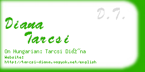 diana tarcsi business card